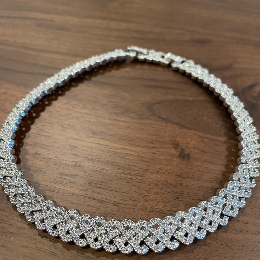 Swarovski Silver Crystal Necklace Set